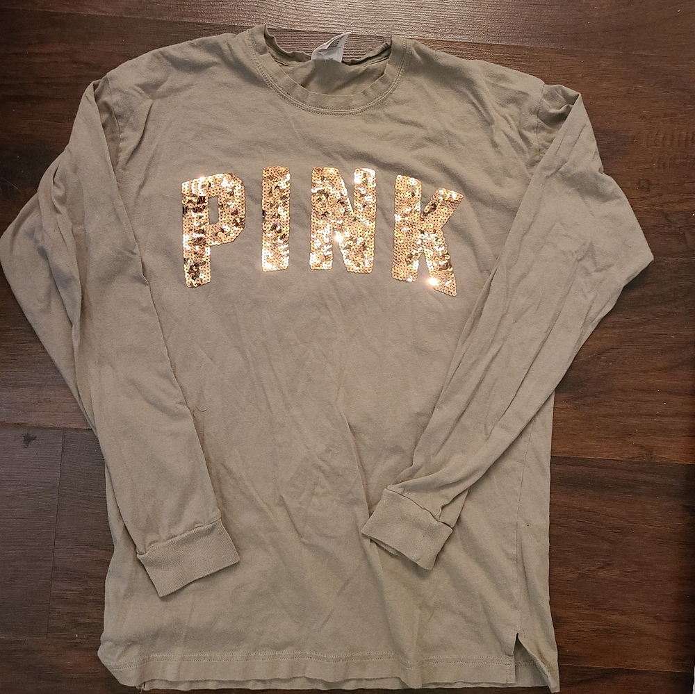 PINK long sleeve crew neck